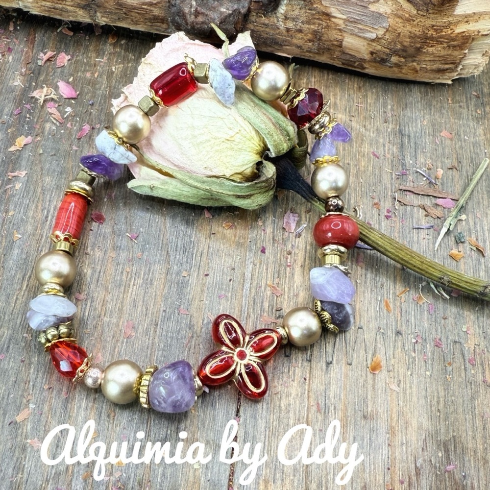 Alquimia Gold gemstones vintage style bracelet